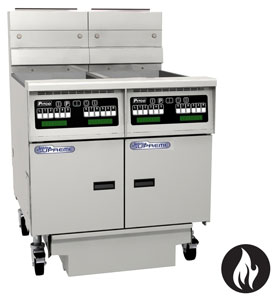 Pitco SSH55C-2/FD Solstice Supreme 2 Bank Gas Fryer, Computer Control And Filtration