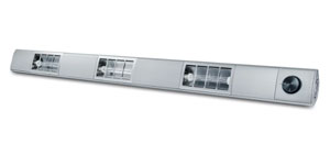 Roband SQ1200 Compact Quartz Strip Heat Lamp 1200mm Aluminium Finish 1050W