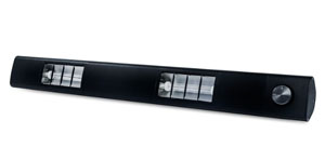 Roband SQ900B Compact Quartz Strip Heat Lamp 900mm Black Finish 700W