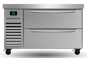 SKOPE ProSpec PG11.CBR.1.D2 2 Drawer, One Bay, ChefBase GN 1/1 Right HandFridge