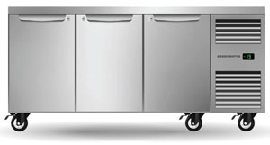 Skope ProSpec PG11.UBF.3.SD.RH 3 Solid Door GN 1/1 Right Hand Underbench Freezer