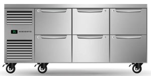 Skope ProSpec PG11.UBR.3.D6 6 Drawer 3 Bay GN 1/1 Underbench Fridge