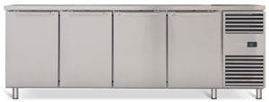 SKOPE Prospec PG13.PPS.4.SD.RH 4 Solid Door GN1/3 Salad Prep Fridge - Right Hand