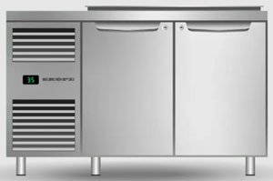 SKOPE Prospec PG13.PPS.DC.2.SD 2 Solid Door GN1/3 Salad Prep Drop-in Collar Fridge