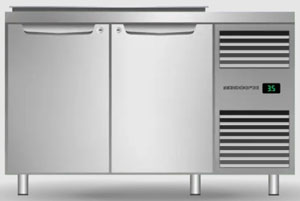 SKOPE Prospec PG13.PPS.DC.2.SD.RH Solid Door GN1/3 Salad Prep Drop-in Collar Fridge - Right Hand Door