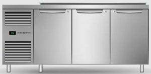 SKOPE Prospec PG13.PPS.DC.3.SD 3 Solid Door GN1/3 Salad Prep Drop-in Collar Fridge