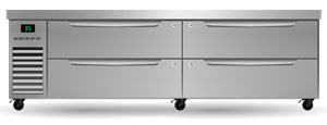 Skope ProSpec PG21.CBR.2.D4 4 Drawer, 2 Bay, ChefBase GN 1/1 Fridge