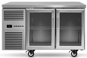 Skope Reflex RF7.UBR.2.GD 2 Glass Door Underbench Food Storage Fridge