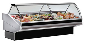 Tecnodom PAN2000 Curved Front Glass Deli Display