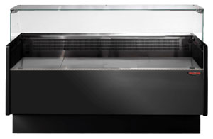Tecnodom TDMR-0815B Serie MR80 Black 1520mm Wide Deli Display with Storage