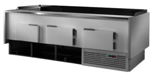 Tecnodom TDMR-0820SELF Serie MR80 Black 2000mm Self-Serve Deli Display with Storage
