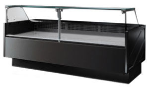 Tecnodom TDMR-0825B Serie MR80 Black 2480mm Wide Deli Display with Storage