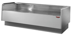 Tecnodom TDMR-0825SELF Serie MR80 Black 2480mm Self-Serve Deli Display with Storage