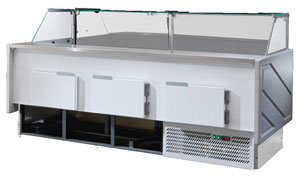 Tecnodom TDMR-0925 Serie MR9.5 2480mm Silver Wide Deli Display