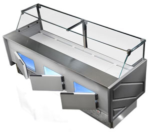 Tecnodom TDMR-0925 Serie MR9.5 2480mm Silver Wide Deli Display