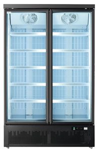 Thermaster LG-1000BGBMF 930L Double Door Supermarket Fridge