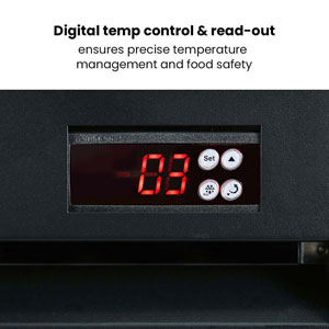 Thermaster LG-1000SDBP 862L 2 Sliding Glass Door Colourbond Upright Fridge