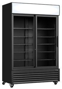 Thermaster LG-1000SDBP 862L 2 Sliding Glass Door Colourbond Upright Fridge
