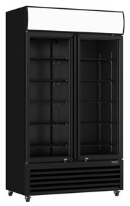 Thermaster LG-1200BP 730L 2 Large Glass Door Colourbond Upright Fridge