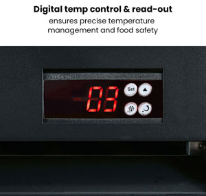 Thermaster LG-1200BP 730L 2 Large Glass Door Colourbond Upright Fridge