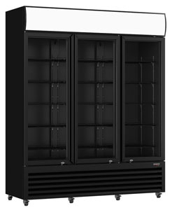 Thermaster LG-1203BP 730L 3 Glass Door Colourbond Upright Fridge