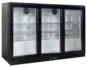 Thermaster LG-330SC 3 Sliding Door 293L Underbench Bar Fridge