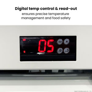 Thermaster LG-370P 370L Glass Door Colourbond Upright Fridge