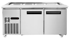 Thermaster PG150FA-XB 2 Door Cold Bench Salad Station - 4 x 1/1 GN Pans