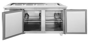 Thermaster PG150FA-XB 2 Door Cold Bench Salad Station - 4 x 1/1 GN Pans