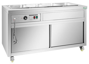 Thermaster PG150FE-XB Wet and Dry Bain Marie Display - 4 x 1/1 GN Pans