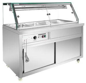 Thermaster PG150FE-XG Wet and Dry Bain Marie Display - 4 x 1/1 GN Pans