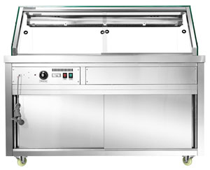 Thermaster PG150FE-XG Wet and Dry Bain Marie Display - 4 x 1/1 GN Pans