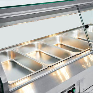 Thermaster PG150FE-XG Wet and Dry Bain Marie Display - 4 x 1/1 GN Pans