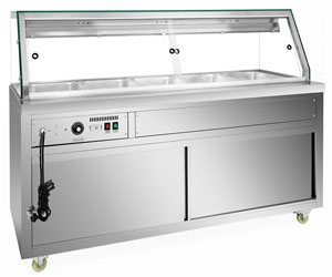 Thermaster PG180FE-XG Wet and Dry Bain Marie Display - 5 x 1/1 GN Pans