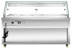 Thermaster PG180FE-XG Wet and Dry Bain Marie Display - 5 x 1/1 GN Pans