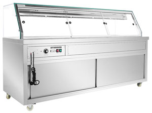 Thermaster PG210FE-XG Wet and Dry Bain Marie Display - 6 x 1/1 GN Pans