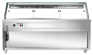 Thermaster PG210FE-XG Wet and Dry Bain Marie Display - 6 x 1/1 GN Pans