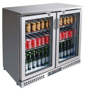 Thermaster SC248SG Stainless Steel 2 Door Bar Cooler