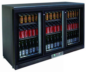 Thermaster SC316SD 3 Siding Door Underbench Fridge