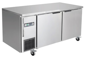 Thermaster TL1500BT Stainless Steel 2 Door 1500mm Workbench Freezer