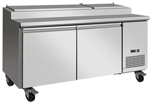 Thermaster TPB1800 2 Door Pizza Prep Bench Fridge
