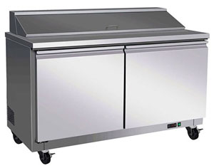Thermaster TSB1555 2 Door Pizza Prep Bench Fridge