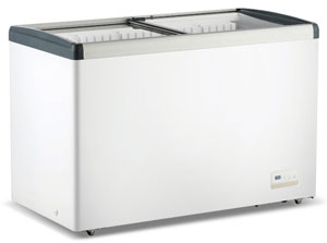 Thermaster WD396G Flat Glass Sliding Lid 396L Chest Freezer