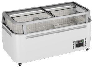 Thermaster ZCD-E185G Glass Sliding Lid 745L Supermarket Island Freezer