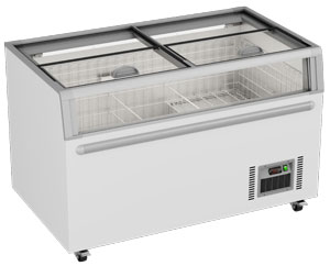 Thermaster ZCD-L145G Glass Sliding Lid Supermarket Island Freezer