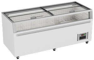 Thermaster ZCD-L210G Glass Sliding Lid 900L Supermarket Island Freezer