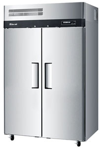 Turboair KF45-2P-N Top Mount 2 Door Upright Freezer with Bun Pan