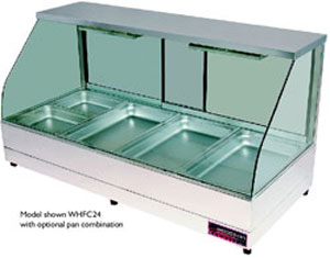 Woodson WHFC22G-65 4 x 1/2Gn Pan Curved Glass Hot Food Display