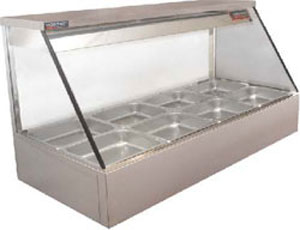 Woodson WHFS22G-65 4 x 1/2Gn Pan Straight Glass Hot Food Display