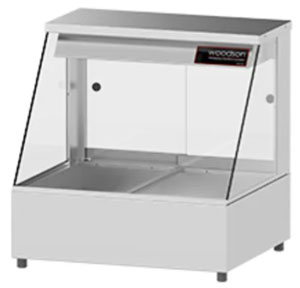 Woodson W.HFS22 2 Module Straight Glass Hot Food Display